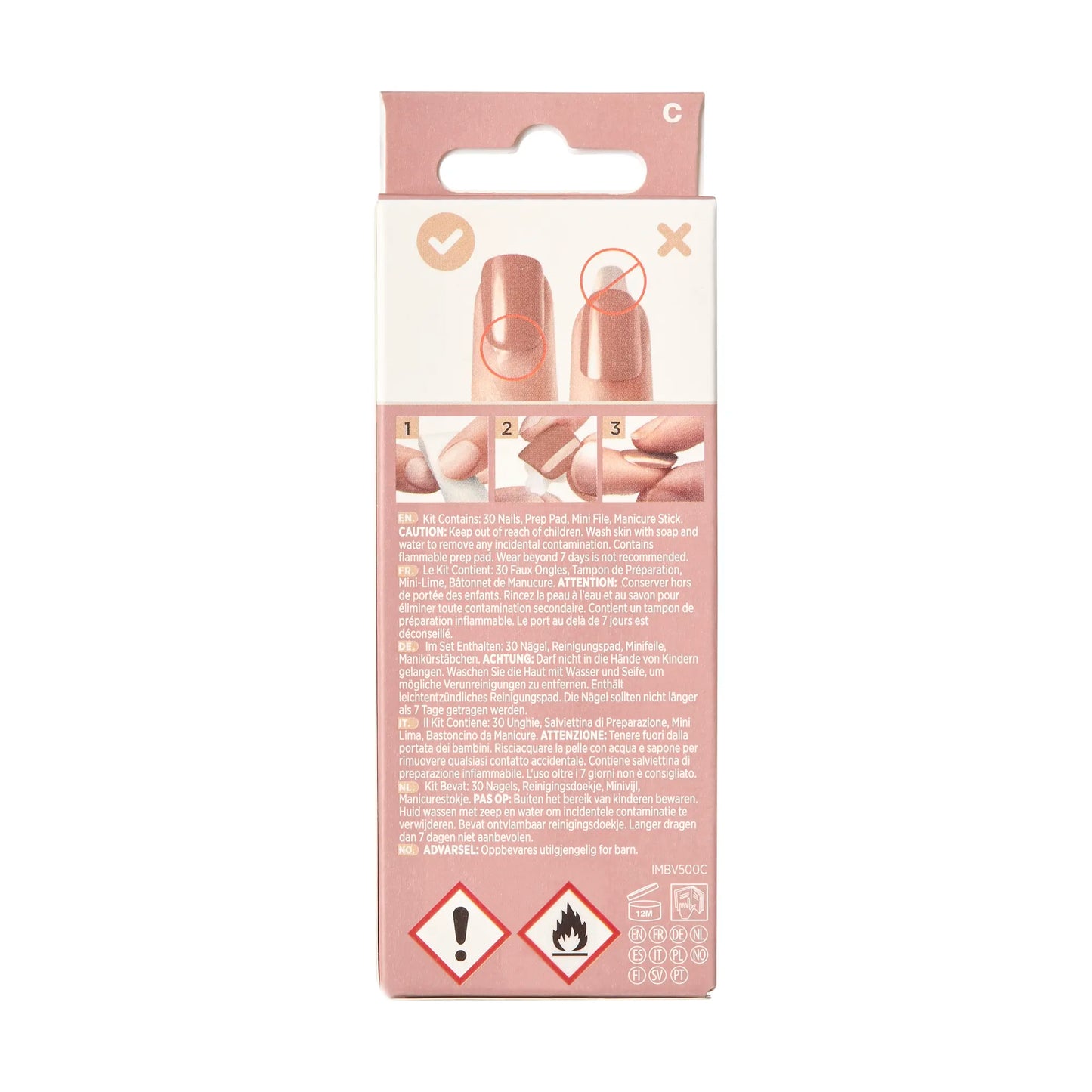 Kiss Bare But Better Press-On Manicure - Simple Pleasure Multi