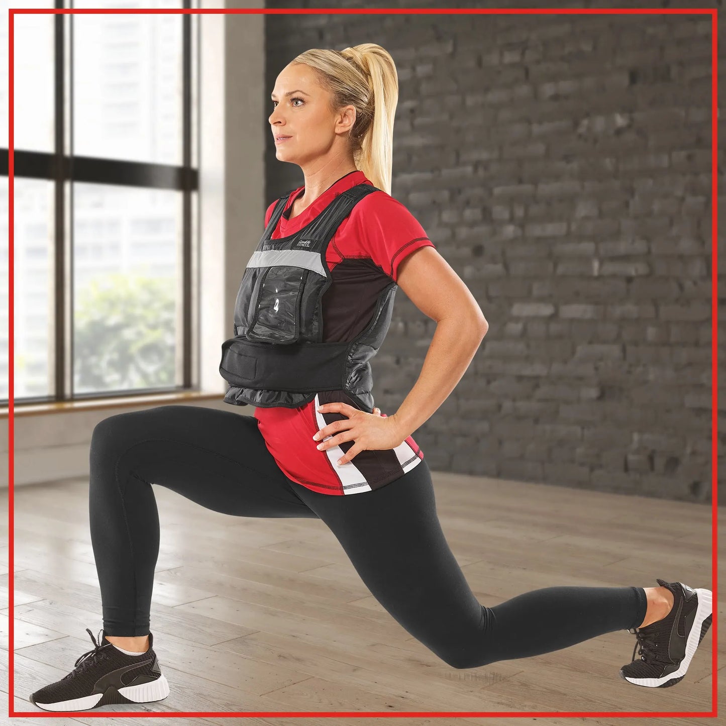 Goodlife 20Lb Adjustable Weighted Vest Black