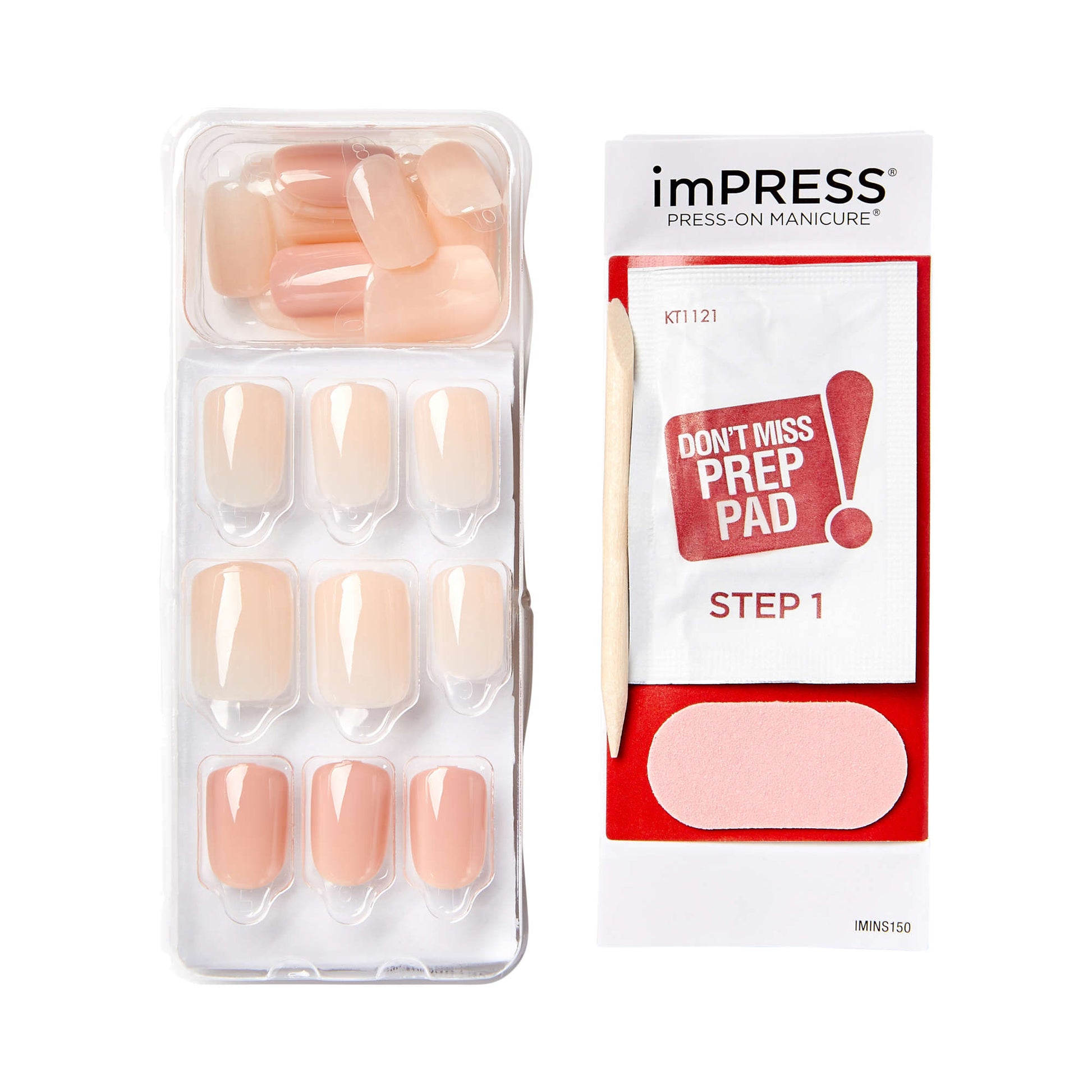 Kiss Bare But Better Press-On Manicure - Simple Pleasure Multi