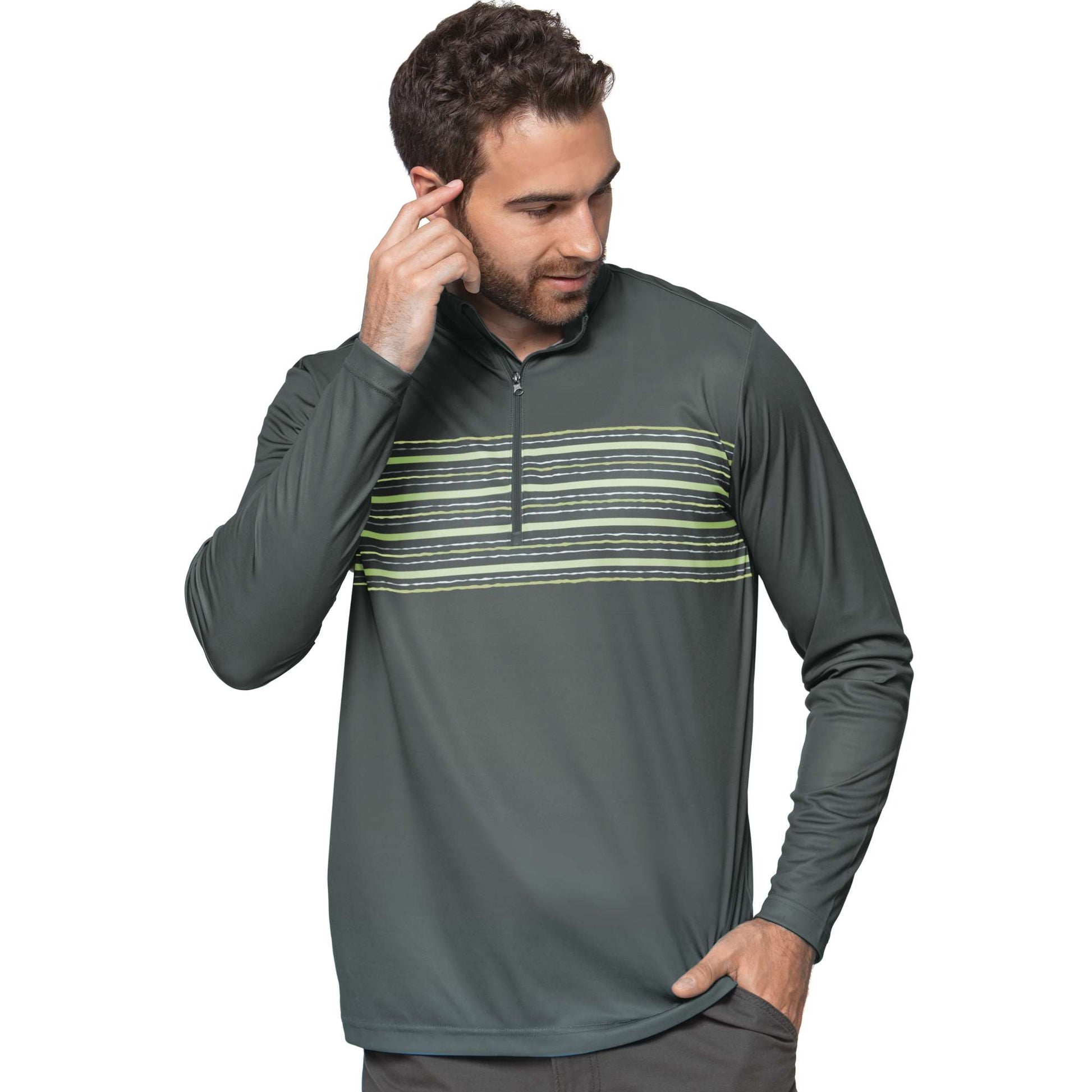 Antigua Impact 1/4 Zip Pullover Manatee Multi