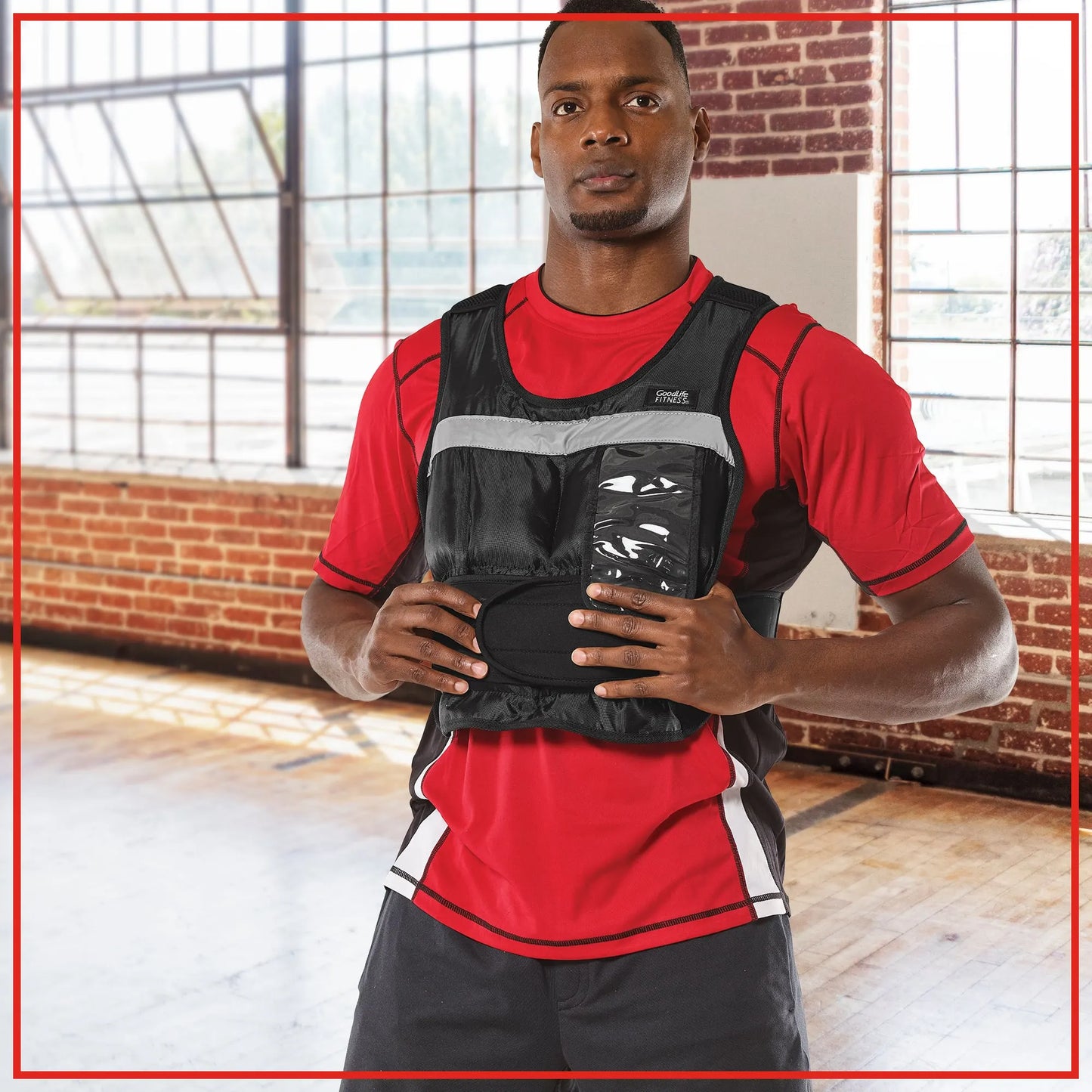 Goodlife 20Lb Adjustable Weighted Vest Black