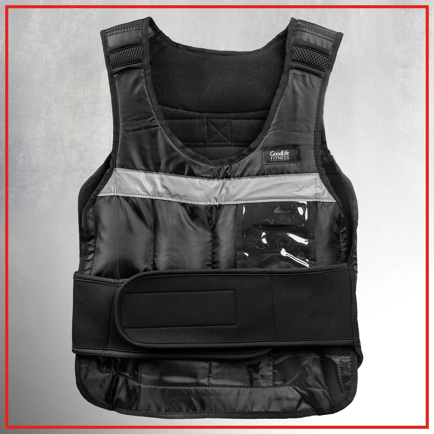 Goodlife 20Lb Adjustable Weighted Vest Black