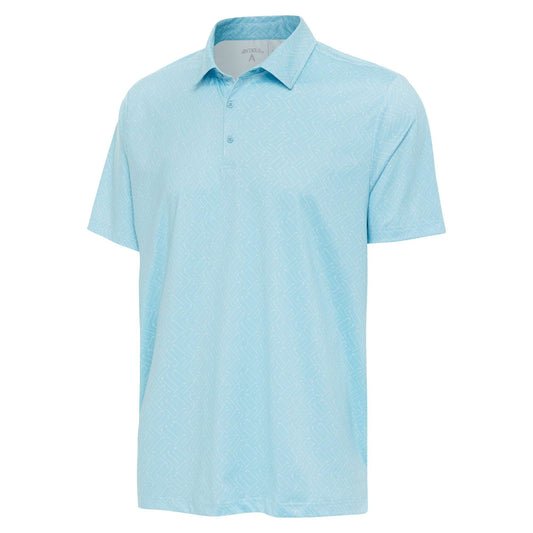 Antigua Clubs Short Sleeve Polo Powder Blue/Optic White