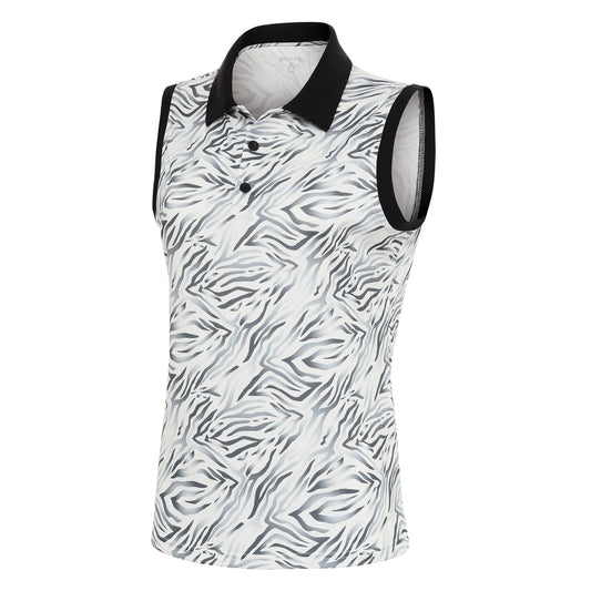 Antigua Approach Sleeveless Polo Rock/Optic White Multi