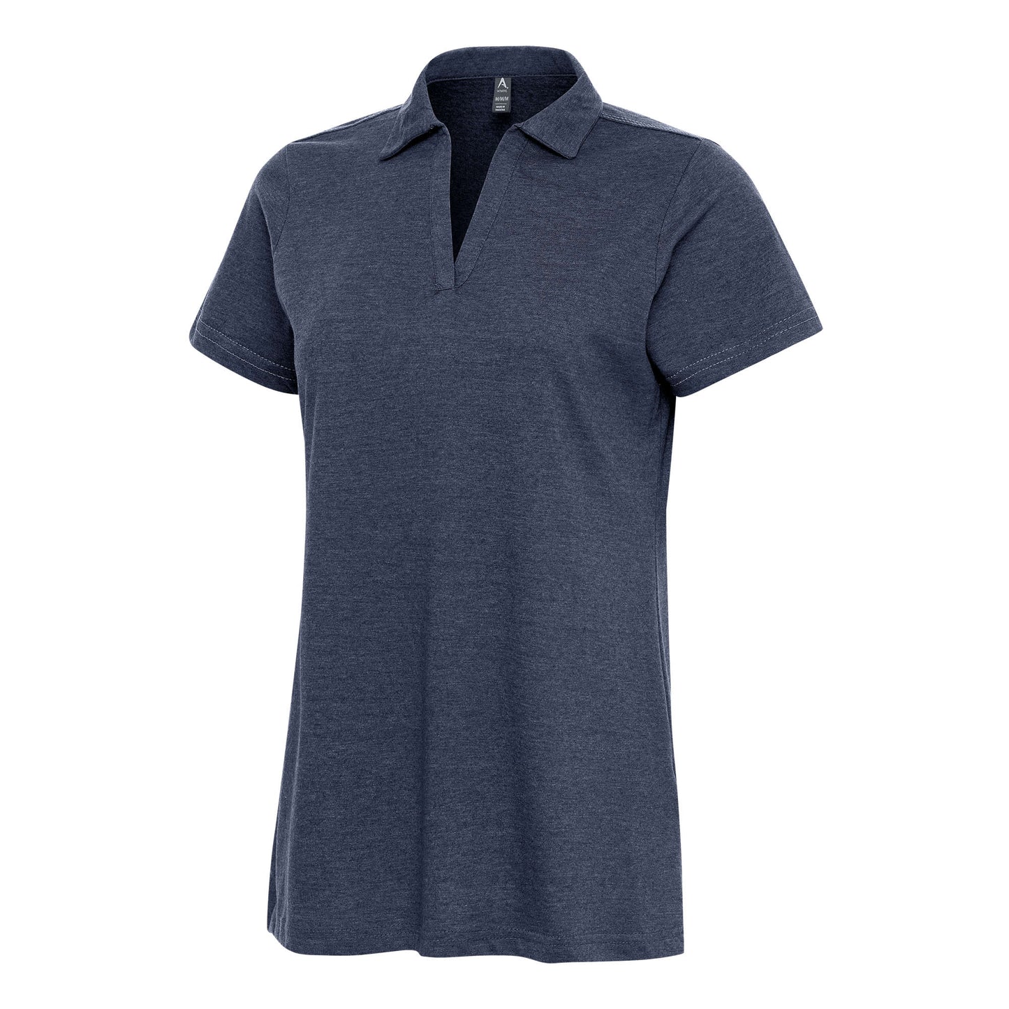 Antigua Peak Short Sleeve Polo Navy Heather/Light Navy