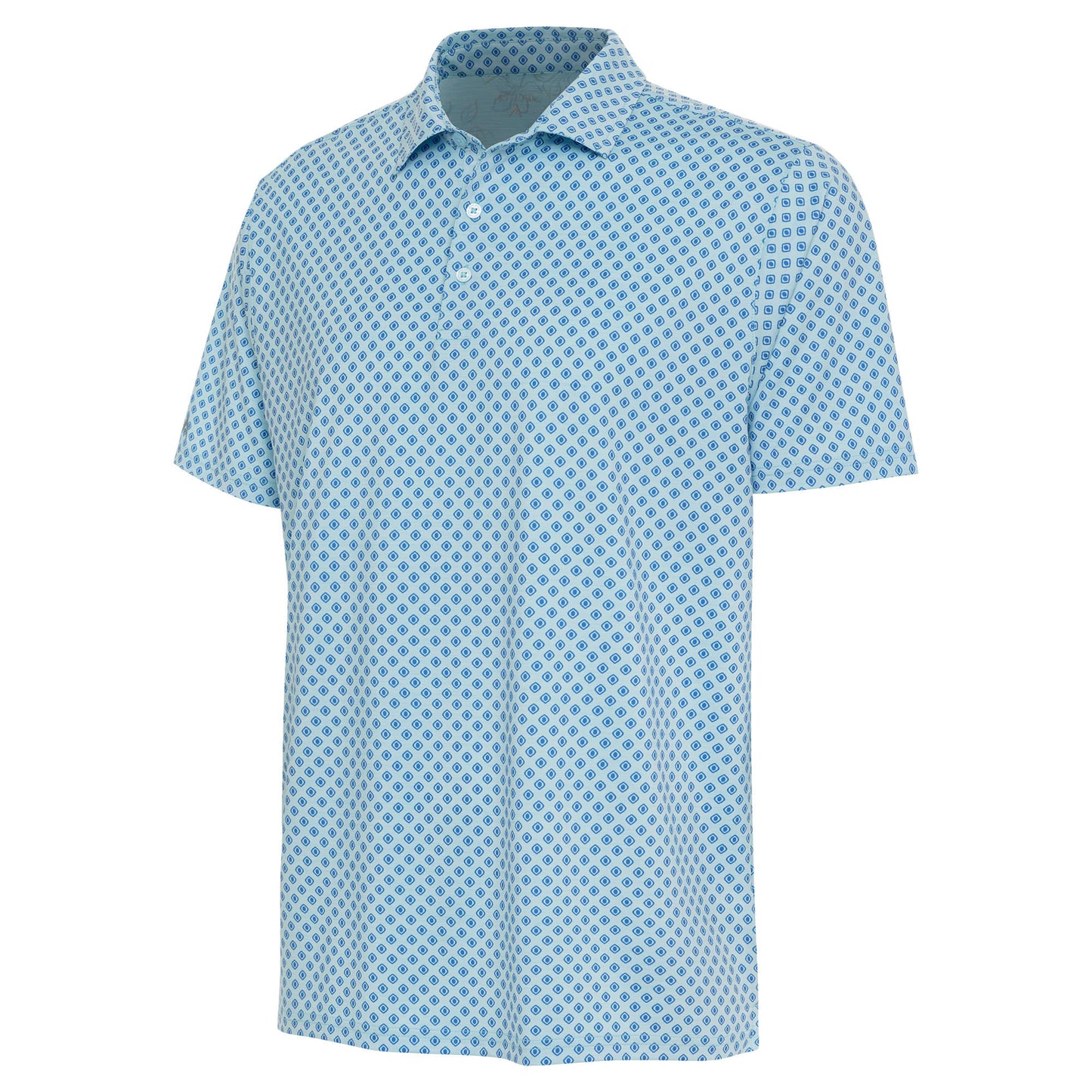 Antigua Viper Short Sleeve Polo Powder Blue Htr/Classic Blue