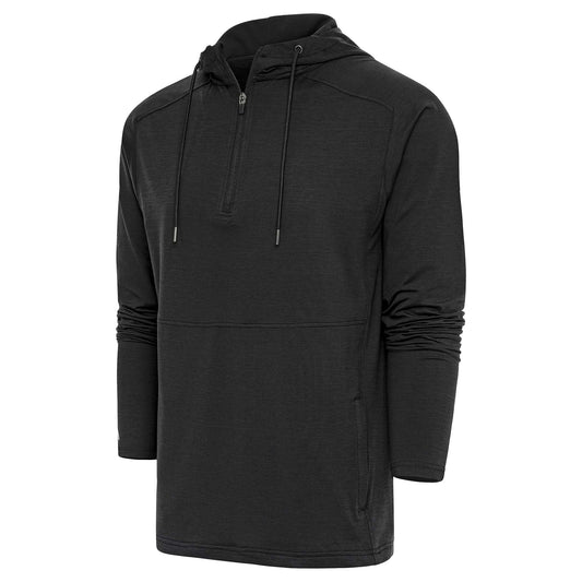 Antigua Spikes 1/4 Zip Hoodie Black Heather