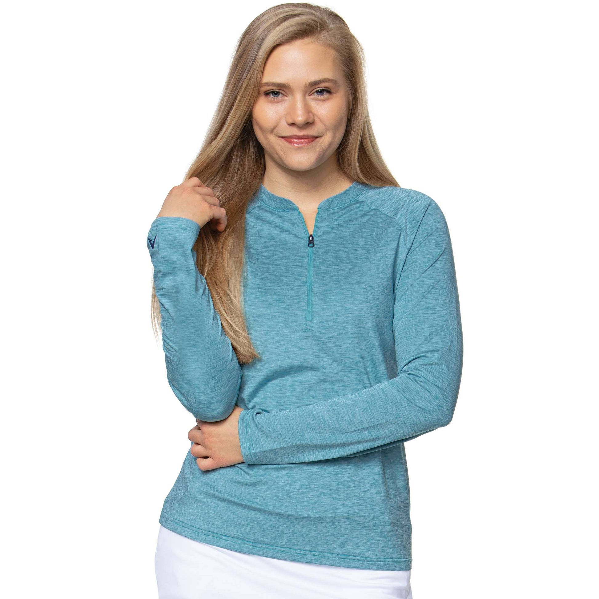 Antigua Veil 1/2 Zip Pullover Adriatic Blue Heather