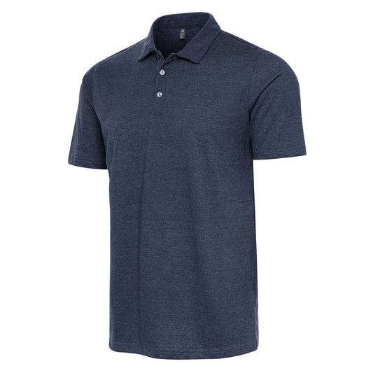 Antigua Peak Short Sleeve Polo Navy Heather/Light Navy