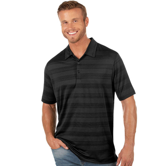 Antigua Compass Short Sleeve Polo Black Multi