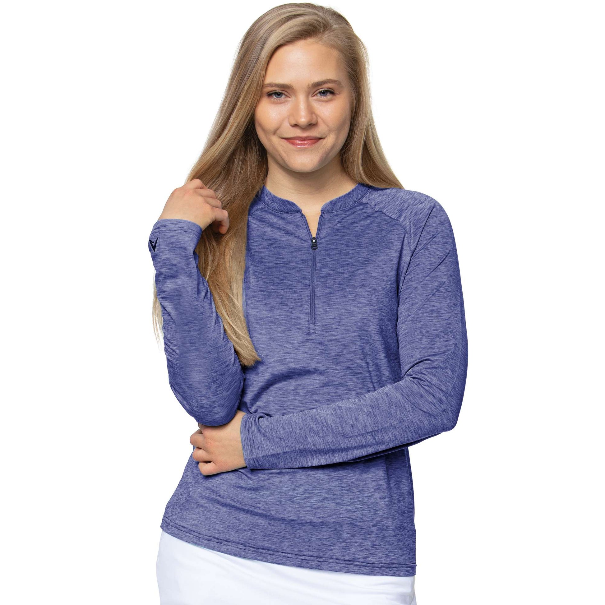 Antigua Veil 1/2 Zip Pullover Crown Blue Heather