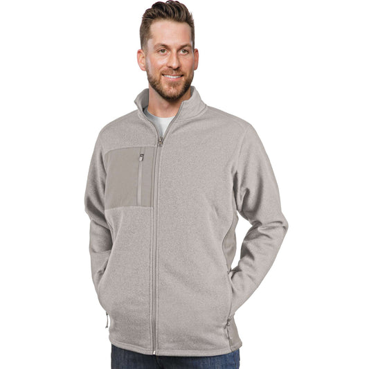 Antigua Course Jacket Oatmeal Heather Multi