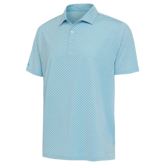 Antigua Dawdle Short Sleeve Polo Powder Blue Heather/Blue Sky