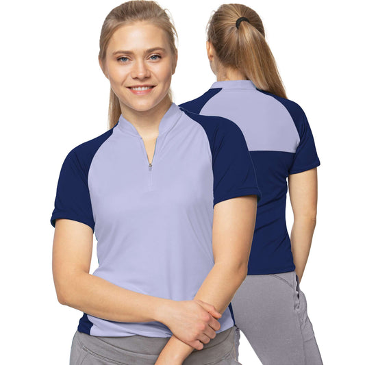 Antigua Stealth Short Sleeve Polo Lavender Blue/Crown Blue