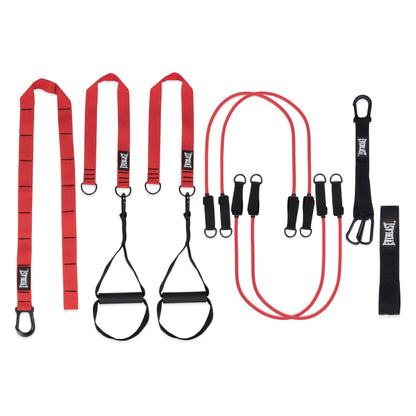 Everlast Body Weight Suspension Trainer With 4 Resistance Tubings Black/Red