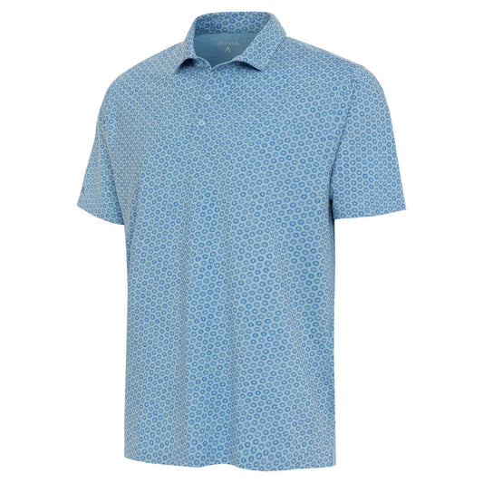 Antigua Flicker Short Sleeve Polo Blue Sky Heather/Classic Blue