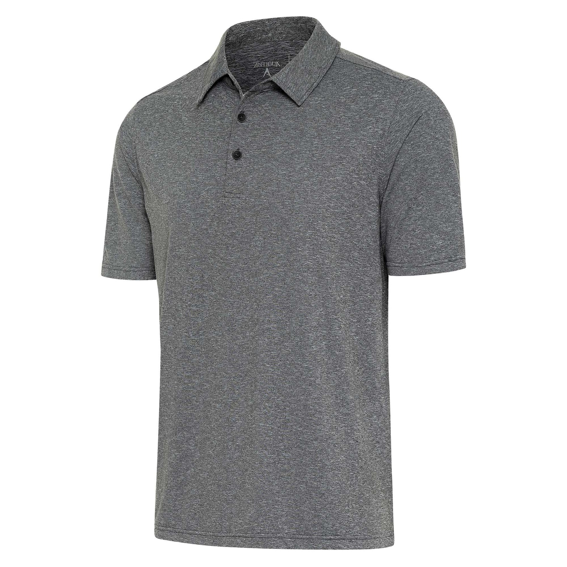 Antigua Par 3 Short Sleeve Polo Black Heather