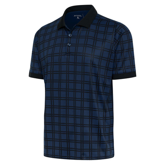 Antigua Bluegrass Short Sleeve Polo Black/Nautical Navy