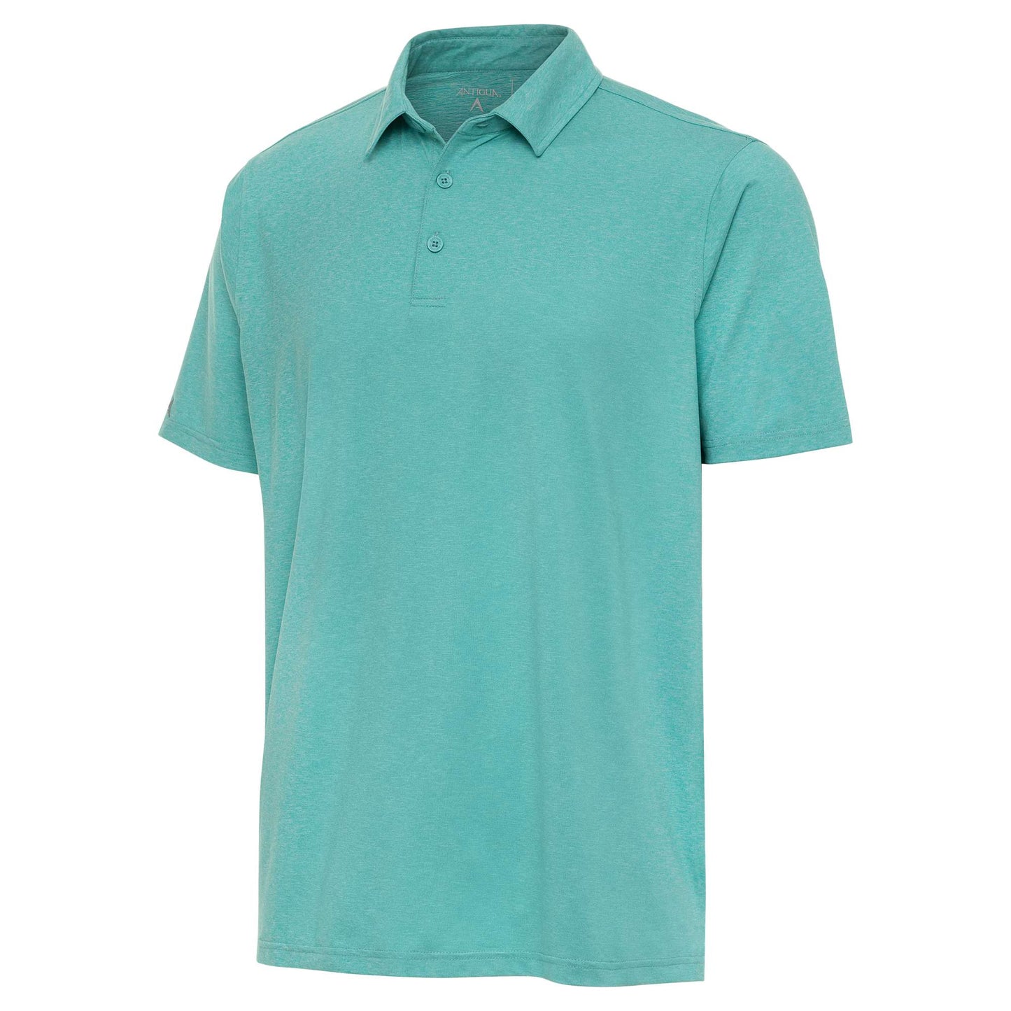 Antigua Par 3 Short Sleeve Polo Aqua Heather