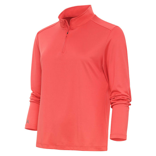 Antigua Wiki Long Sleeve 1/4 Zip Mock Coral Reef